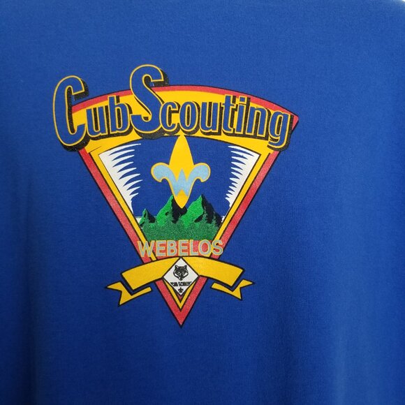 Vintage Webelos Cub Scouts T-Shirt Size XXL Blue BSA Scouting Nostalgia Retro - Picture 3 of 9